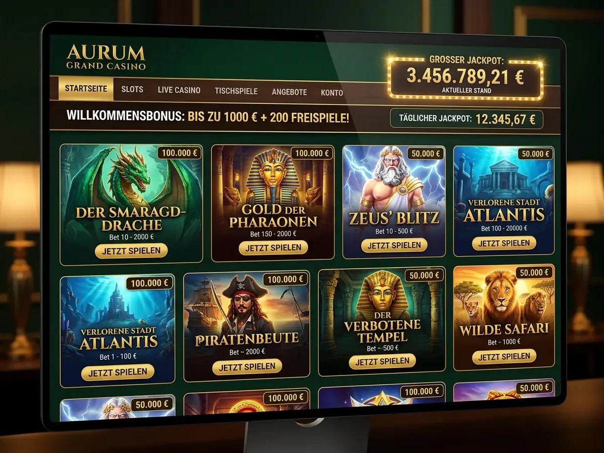 Monsterwin — Spielsaal und Angebot